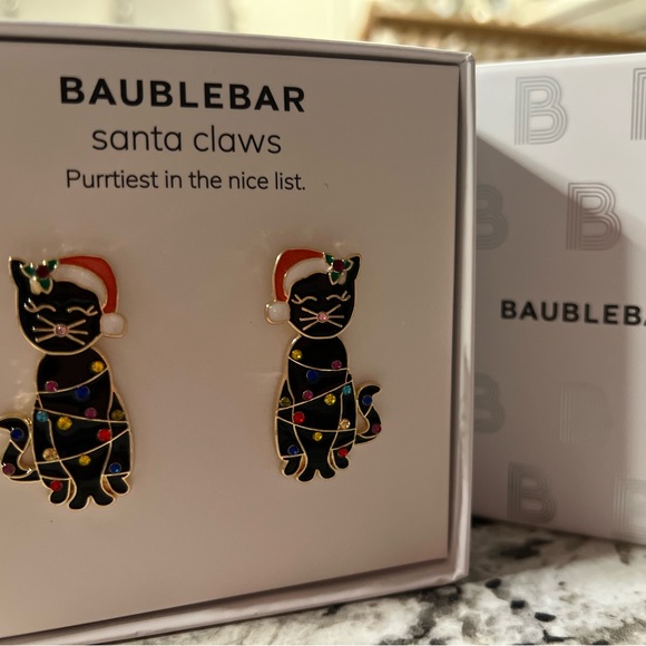 Baublebar Santa Claws Kitty Earrings - Picture 1 of 4